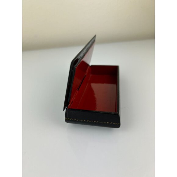 Russian Black Lacquer Hand Painted Artist Signed Trinket Box Hinged Sled Horse - Picture 11 of 16